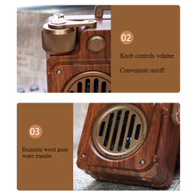 Load image into Gallery viewer, American Retro Wireless Bluetooth Speaker Portable Subwoofer Mini Fm Radio Outdoor Small