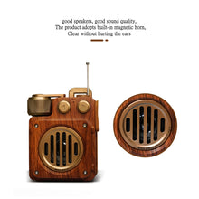 Load image into Gallery viewer, American Retro Wireless Bluetooth Speaker Portable Subwoofer Mini Fm Radio Outdoor Small