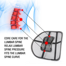 Load image into Gallery viewer, Universal Car Seat Office Chair Massage Back Lumbar Support Mesh Ventilate Cushion Pad Black Mesh Back Lumbar Cushion for Car Driver