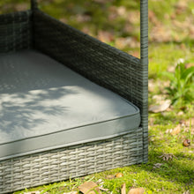 Load image into Gallery viewer, Dog Bed, Pet Bed, Pet Enclosures, Pet Outdoor Furniture, Pet Patio Furniture, Seasonal PE Wicker Pet Furniture, Dog Bed With Canopy
