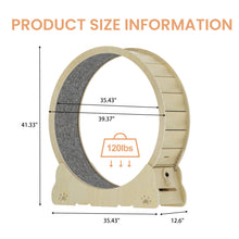 Load image into Gallery viewer, Large Cat Exercise Wheel 40 Inch, Solid Wood Cat Wheel Exerciser for Indoor Cats, Safety Cat Treadmill with Lock &amp; Minimized Gap Design

