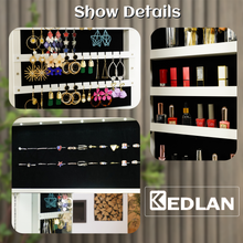 Load image into Gallery viewer, Fashion Simple Jewelry Storage Mirror Cabinet With LED Lights Can Be Hung On The Door Or Wall
