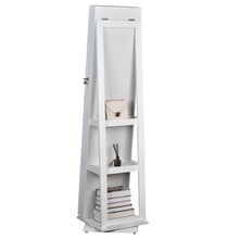 Load image into Gallery viewer, Full Length Mirror 360° Swivel Jewelry Cabinet
