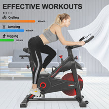 Load image into Gallery viewer, Indoor Cycling Exercise Bike Stationary, Home Gym Workout Fitness Bike with Comfortable Cusion, LCD Display and Hand Pulse
