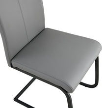 Load image into Gallery viewer, Dining chairs set of 2, Grey PU Chair modern kitchen chair with metal leg
