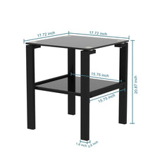 Load image into Gallery viewer, Black Glass Coffee Table, Clear Coffee Table，Modern Side Center Tables for Living Room， Living Room Furniture
