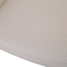 Load image into Gallery viewer, Mid-Century Accent  Chair, Ivory White, Modern Retro Club Chair, Birch Frame, Upholstered Teddy Wool Fabric, Single Sofa Armchair for Small Spaces, Living Room, Bedroom, Reading Corner, Balcony
