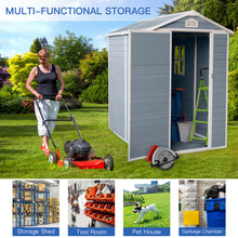 Load image into Gallery viewer, 6x4ft Resin Outdoor Storage Shed Kit-Perfect to Store Patio Furniture,Grey
