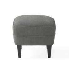 Load image into Gallery viewer, Contemporary Grey Fabric Club Chair and Ottoman Set, Stylish Upholstered Armchair with Matching Ottoman, Ideal for Modern Living Room Comfort and Style

