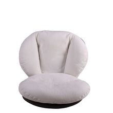 Load image into Gallery viewer, 360° Swivel Accent Chair, Modern Chenille Lounge Chair with Faux Leather and Black Metal Base Frame, Comfortable Reading Chair for Small Spaces, Living Room, Bedroom, Reading Corner, Office (White)
