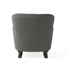 Load image into Gallery viewer, Contemporary Grey Fabric Club Chair and Ottoman Set, Stylish Upholstered Armchair with Matching Ottoman, Ideal for Modern Living Room Comfort and Style
