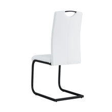 Load image into Gallery viewer, Dining chairs set of 2, White PU Chair modern kitchen chair with metal leg

