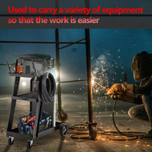 Load image into Gallery viewer, Welding Cart, 3-Tier Welder Cart Heavy Duty with 400Lbs Static Weight Capacity, 360° Swivel Wheels, Tank Storage Safety Chains, Rolling MIG Welder Cart for TIG, ARC, MMA Welding Machine
