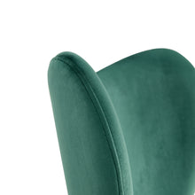 Load image into Gallery viewer, Dining chairs set of 2, Dark Green velvet  Chair modern kitchen chair with metal leg
