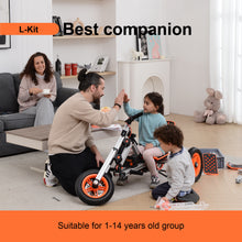Load image into Gallery viewer, KidRock Buildable Kit 20 in 1 Kids Go Kart Set, Suitable for 1 to 8 Years Old, Two Wheel Bike, Three Wheel Bike, Go Kart, Sit/Stand Scooter, etc. Most Popular L Kit (Non Electric)
