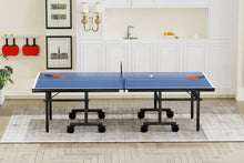 Load image into Gallery viewer, Table Tennis Table - 15mm Professional MDF Indoor Table Tennis Table with Table Tennis Net and Bats etc. Quick Assembly, Single Training Table, 108"L x 60"W x 30"H
