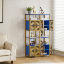 Load image into Gallery viewer, Tall Large Floor Storage Cabinet with Open Compartments and 2 Cabinets with Doors,  Freestanding Cabinet, for Home Kitchen, Bathroom, Living Room
