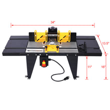 Load image into Gallery viewer, Electric Benchtop Router Table Wood Working Tool,black
