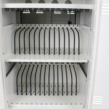 Load image into Gallery viewer, Mobile Charging Cart and Cabinet for Tablets Laptops 30-Device With Combination Lock(White)

