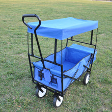 Load image into Gallery viewer, Garden Shopping Beach Cart folding wagon (Blue)
