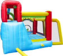 Load image into Gallery viewer, 7 in1 Inflatable slide water park bouncing house outdoor Soccer garden bouncer with Splash pool  &amp; Water gun &amp; Climbing wall &amp; Basketball &amp; Football
