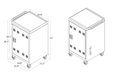 Load image into Gallery viewer, Mobile Charging Cart and Cabinet for Tablets Laptops 31+4-Device
