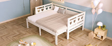 Load image into Gallery viewer, Twin Extending Daybed with Trundle, Wooden Daybed, White
