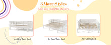 Load image into Gallery viewer, Twin Extending Daybed with Trundle, Wooden Daybed, White
