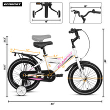 Load image into Gallery viewer, A14115 Kids Bike 14 inch for Boys &amp; Girls with Training Wheels, Freestyle Kids' Bicycle with fender and carrier.
