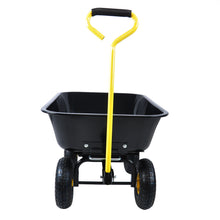 Load image into Gallery viewer, Folding car Poly Garden dump truck with steel frame, 10 inches. Pneumatic tire,  black
