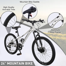 Load image into Gallery viewer, Mountain Bike for Girls and Boys  Mountain 24 inch shimano 7-Speed bike
