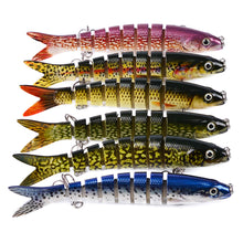 Load image into Gallery viewer, Pike Fishing Lures Artificial Multi Jointed Sections Hard Bait Trolling Pike Carp Fishing Tools
