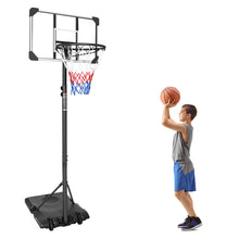 Load image into Gallery viewer, Portable Basketball Goal System with Stable Base and Wheels, use for Indoor Outdoor teenagers youth height adjustable 5.6 to 7ft Basketball Hoop 28 Inch Backboard
