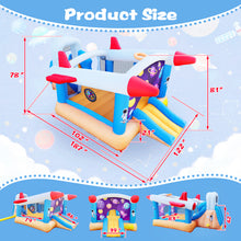 Load image into Gallery viewer, 6 in 1 outdoor indoor inflatable bouncer for kids target ball basketball slide with blower
