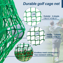 Load image into Gallery viewer, 10X10X10FT Golf Practice Net Cage w/ Metal Frame Hitting Net Kit Indoor Outdoor
