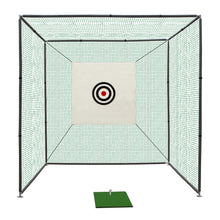 Load image into Gallery viewer, 10X10X10FT Golf Practice Net Cage w/ Metal Frame Hitting Net Kit Indoor Outdoor
