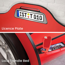 Load image into Gallery viewer, Coupe Twin Race Car Bed w/Trundle, Red
