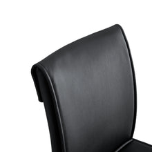 Load image into Gallery viewer, Black Leather Barstool Dining Counter Height Chair Set of 2
