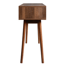 Load image into Gallery viewer, Entryway Table with 2 Carved Panel Drawers, Console Table with Storage Space and Wood Legs,Sofa Table Behind Couch for Hallway, Living Room, Natural Color
