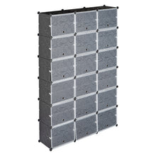 Load image into Gallery viewer, 12-Tier Portable 72 Pair Shoe Rack Organizer 36 Grids Tower Shelf Storage Cabinet Stand Expandable for Heels, Boots, Slippers, Black
