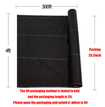 Load image into Gallery viewer, 3.5oz Weed Barrier Landscape Fabric 4ft x 300ft, Dual-Layer Heavy-Duty Landscape Fabric for Garden, Greenhouse, Pathway, Orchard Weed Control, Easy to Set-up

