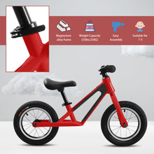 Load image into Gallery viewer, ECARPAT Balance Bike, Magnesium Alloy Frame Toddler Bike,Lightweight Sport Training Bicycle with 12" Rubber pneumatic tires,Adjustable Seat for Kids Ages 1-5 Years Old.
