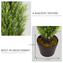 Load image into Gallery viewer, Faux Boxwood Pine Greenery Trees Plantas Artificiales For Decor Christmas-like Artificial Cedar Cypress Plants

