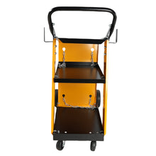 Load image into Gallery viewer, Multi Function 3 tier Welding Cart. gas bottle and accessory storage.Welding Heavy Duty  Cart for Tig Mig Welder and Plasma Cutter  with Upgrade Handles and Increase Storage Space Tank Storage
