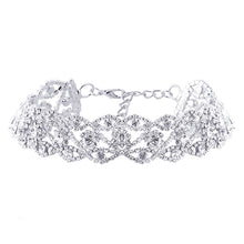 Load image into Gallery viewer, Luxury Diamond Crystal Rhinestone Pendant Choker Collar Gold Silver Chain Necklace Women Wedding Jewelry
