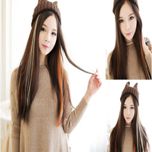 Load image into Gallery viewer, Women 22" Clip On In Colorful Straight Synthetic Hair Toupee Highlight Hair Extension Hair Pieces
