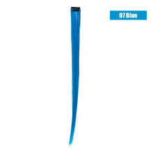 Load image into Gallery viewer, Women 22" Clip On In Colorful Straight Synthetic Hair Toupee Highlight Hair Extension Hair Pieces
