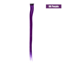 Load image into Gallery viewer, Women 22" Clip On In Colorful Straight Synthetic Hair Toupee Highlight Hair Extension Hair Pieces
