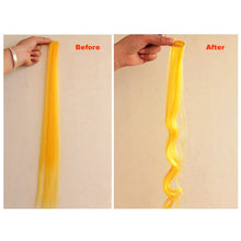 Load image into Gallery viewer, Women 22" Clip On In Colorful Straight Synthetic Hair Toupee Highlight Hair Extension Hair Pieces
