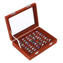 Load image into Gallery viewer, New Velvet Glass Jewelry Box Ring Earring Display Organizer Holder Storage Show Case

